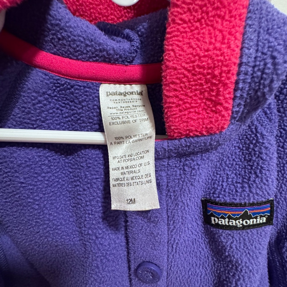 Patagonia Purple Fleece with Pink Trim - Picture 3 of 3